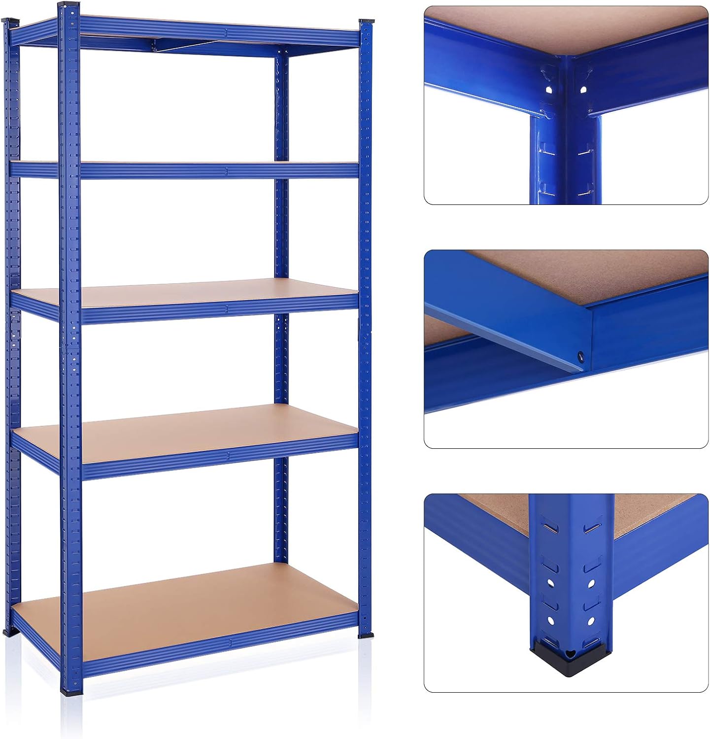 Detalle 2 de SONGMICS GLR050Q01V1 förvaringshylla med 5 hyllplan, 600 kg, 50 x 100 x 200 cm