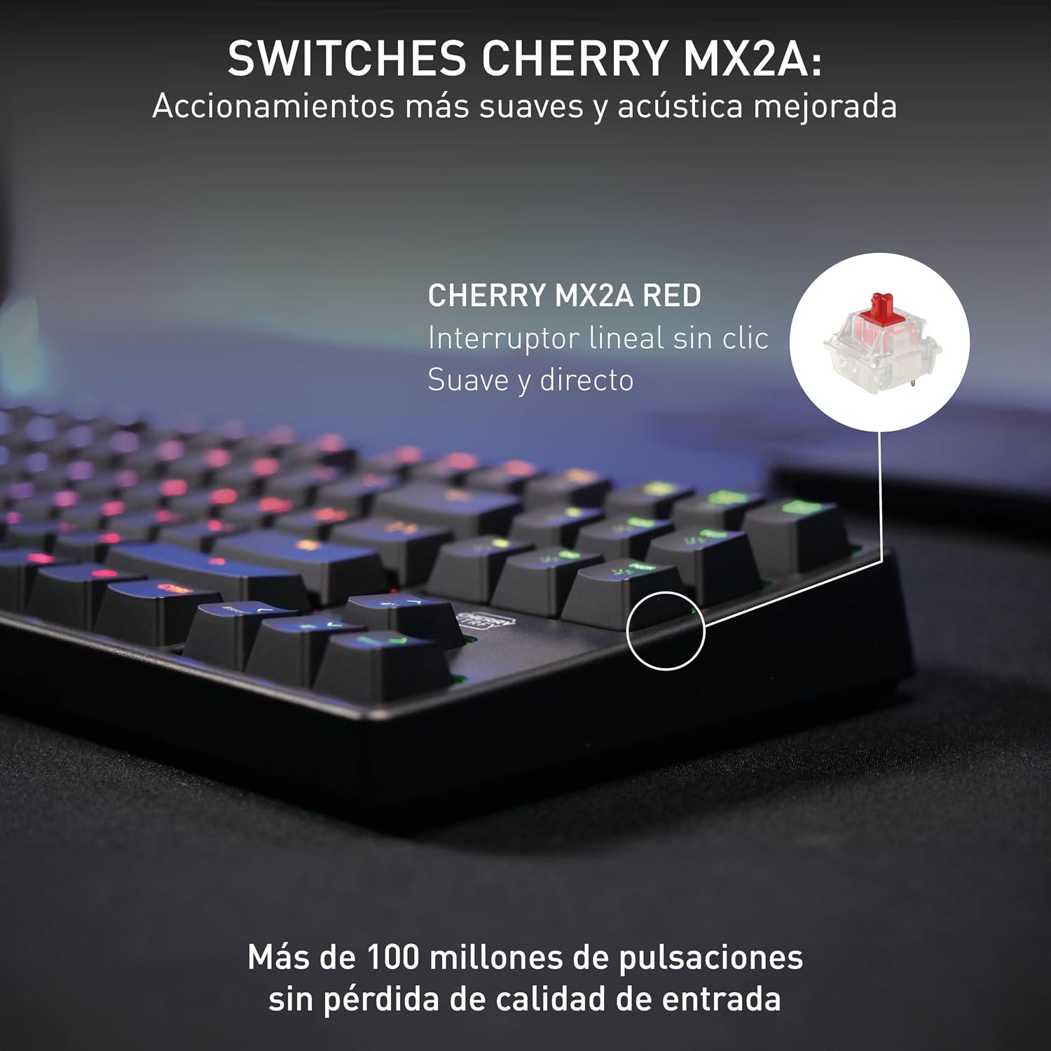 Thumbnail 2 de CHERRY XTRFY K4V2 TKL Gaming Teclado RGB, AZERTY