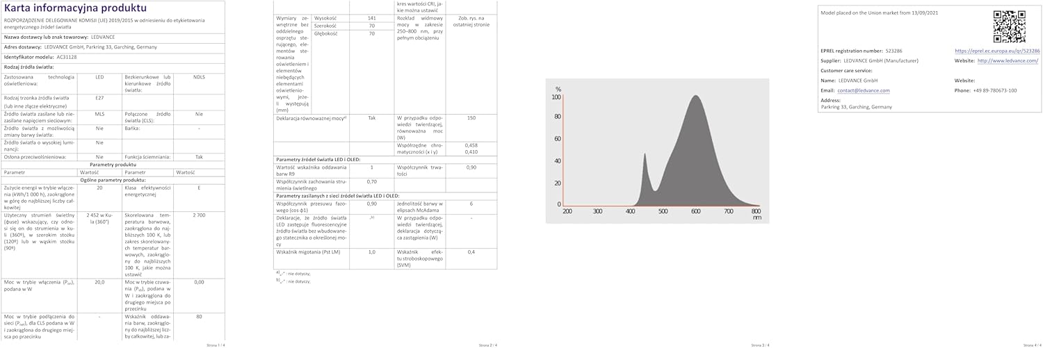 Thumbnail 5 de OSRAM CLASSIC A 20 W regulable, 2700 K