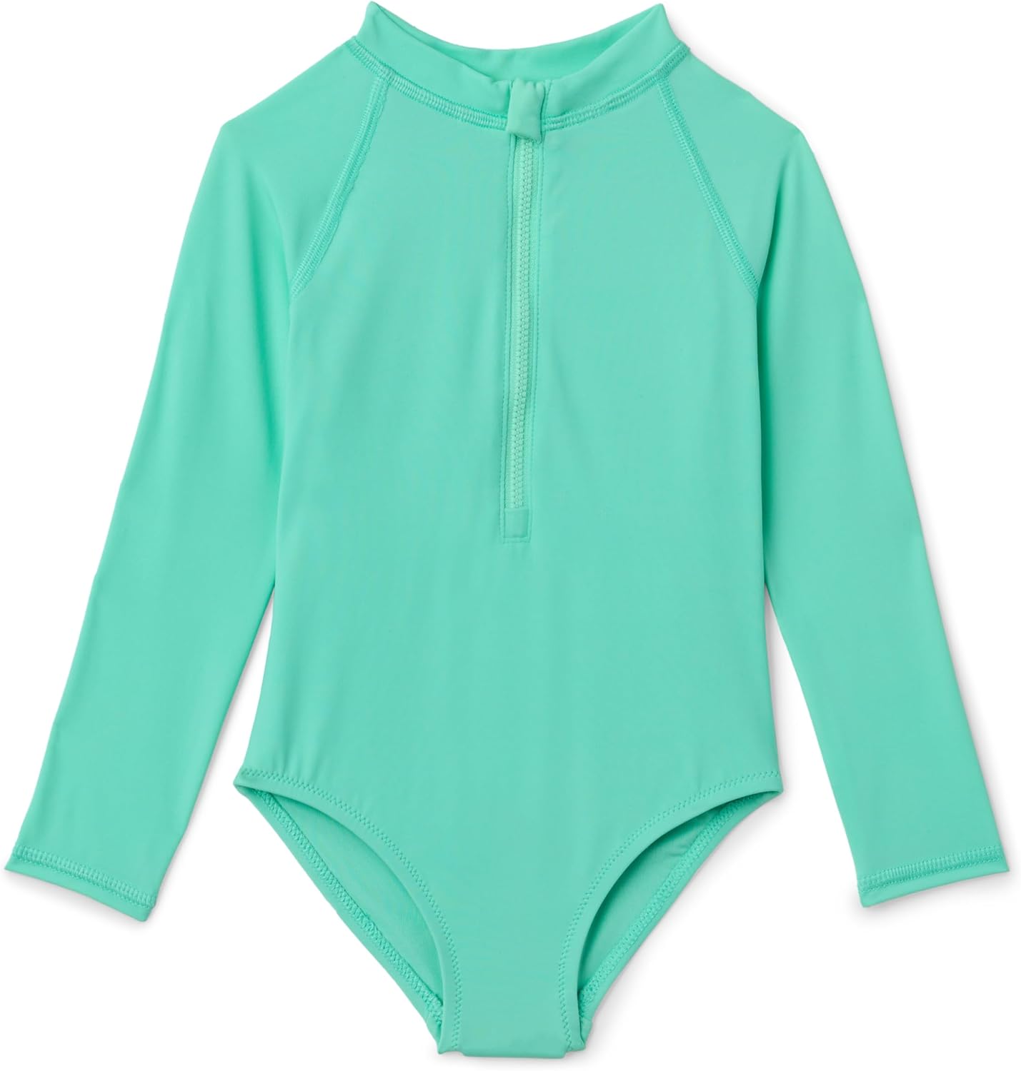 Amazon Essentials Girls & Toddlers Rash Guard One-Piece Swimsuit (Long Sleeve, Quick-Dry Stretch)