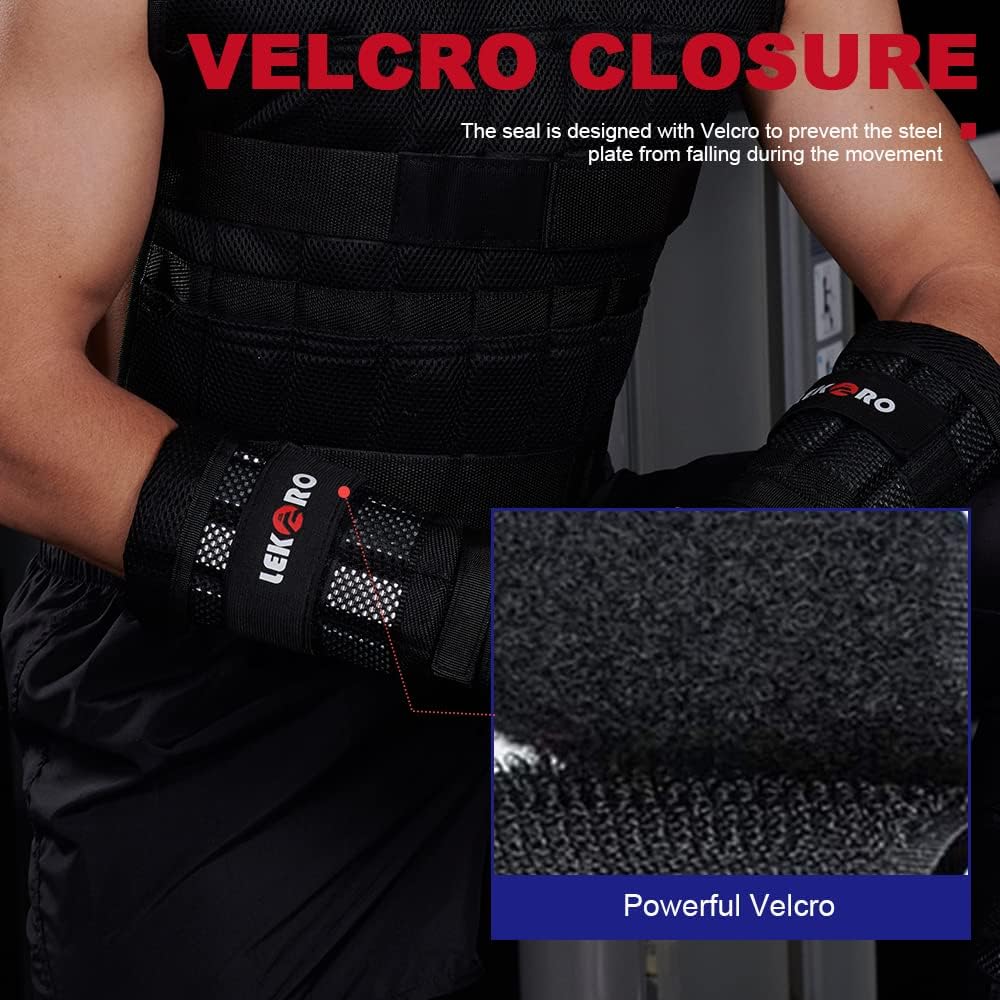 Thumbnail 4 de LEKÄRO Wrist Ankle Weights with Removable Steel Bars – Adjustable 1 Pair, 2.0 kg Total