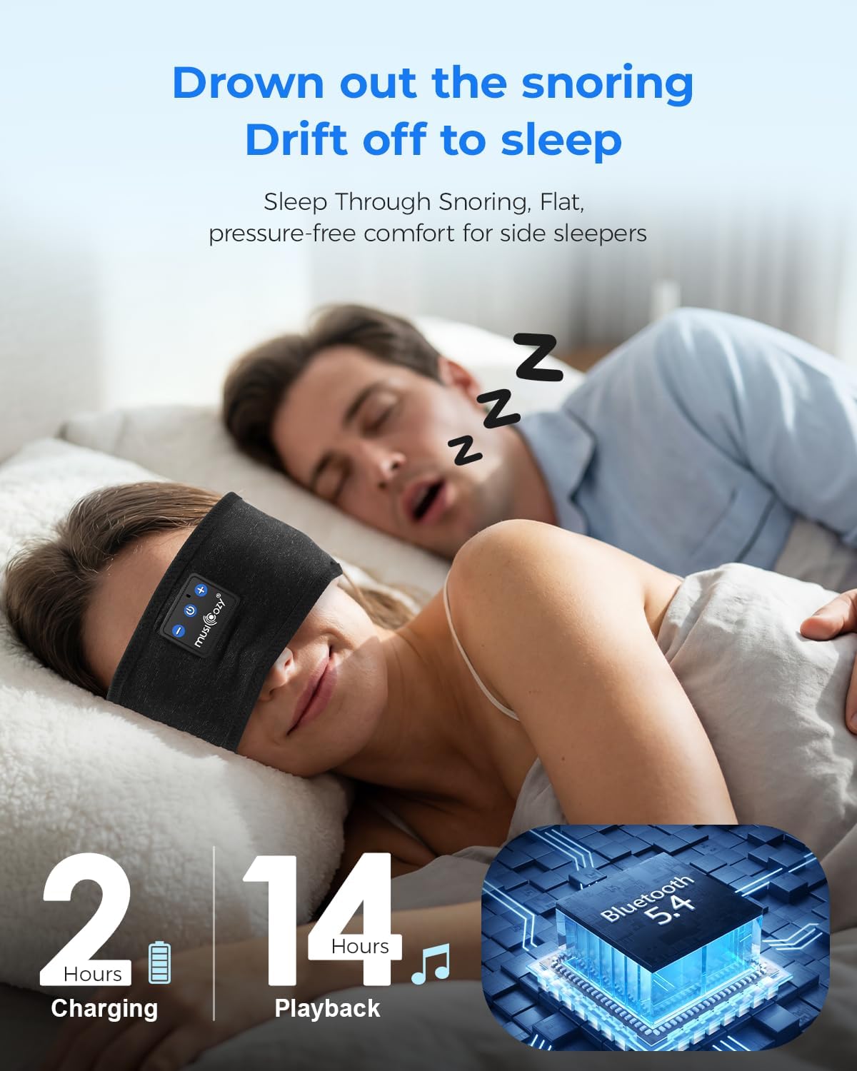 Thumbnail 3 de MUSICOZY Sleep Headphones Headband with Ultra-Thin Speakers: A Practical Choice for Side Sleepers