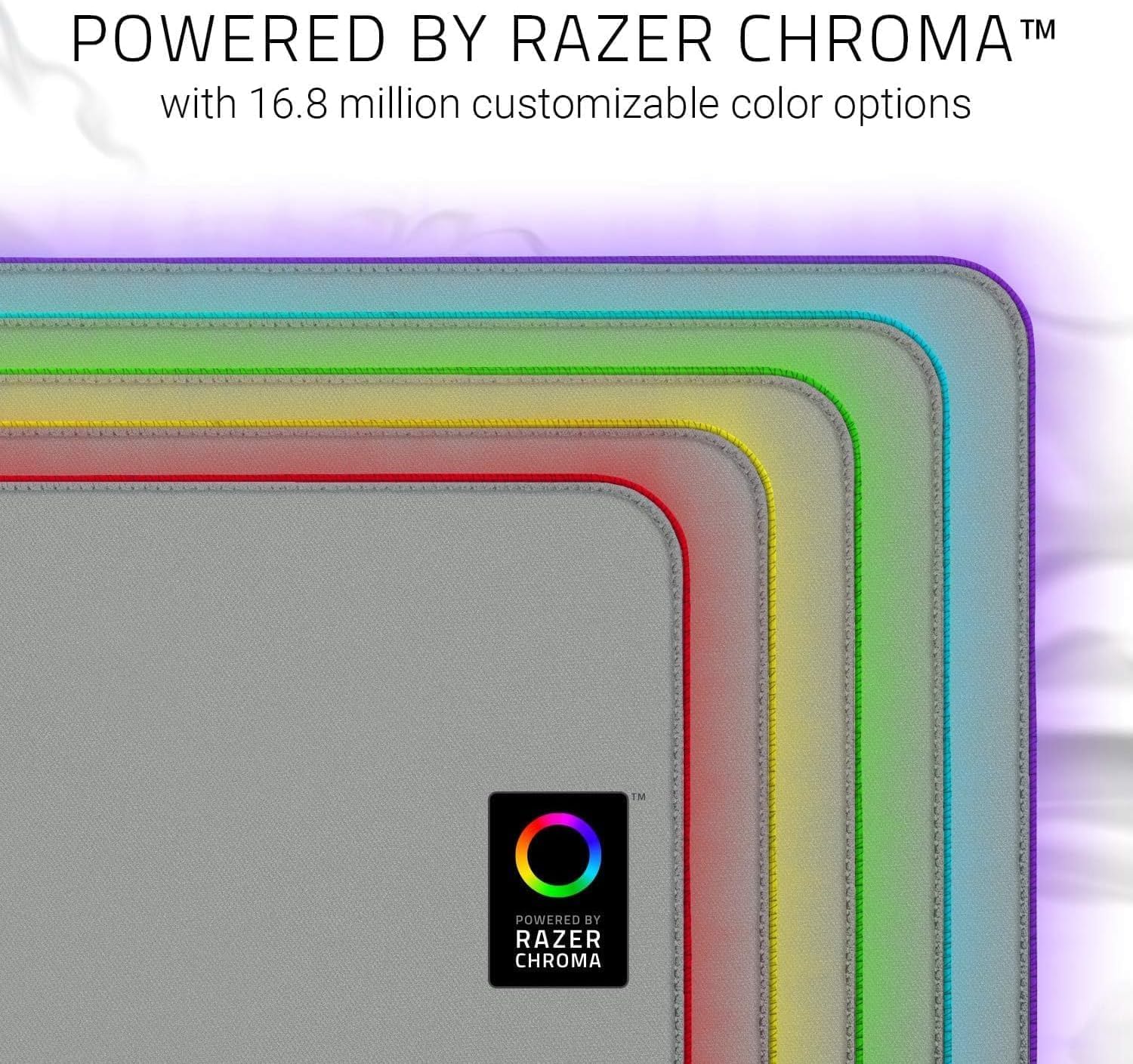 Detalle de Razer Goliathus Extended Chroma (Mercury) : tapis de souris gaming XXL avec RGB Chroma