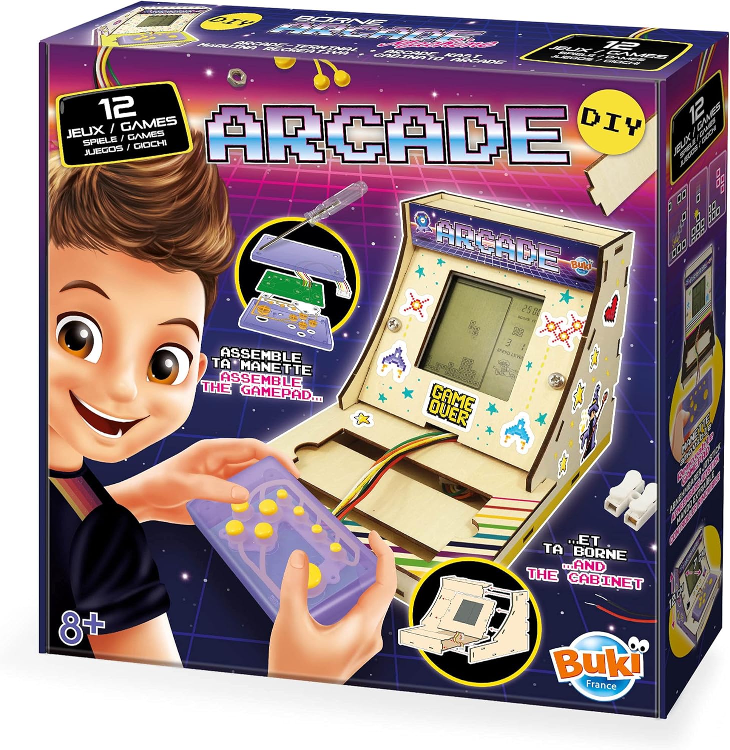 Detalle de Buki 2167 Borne d'arcade 12 jeux