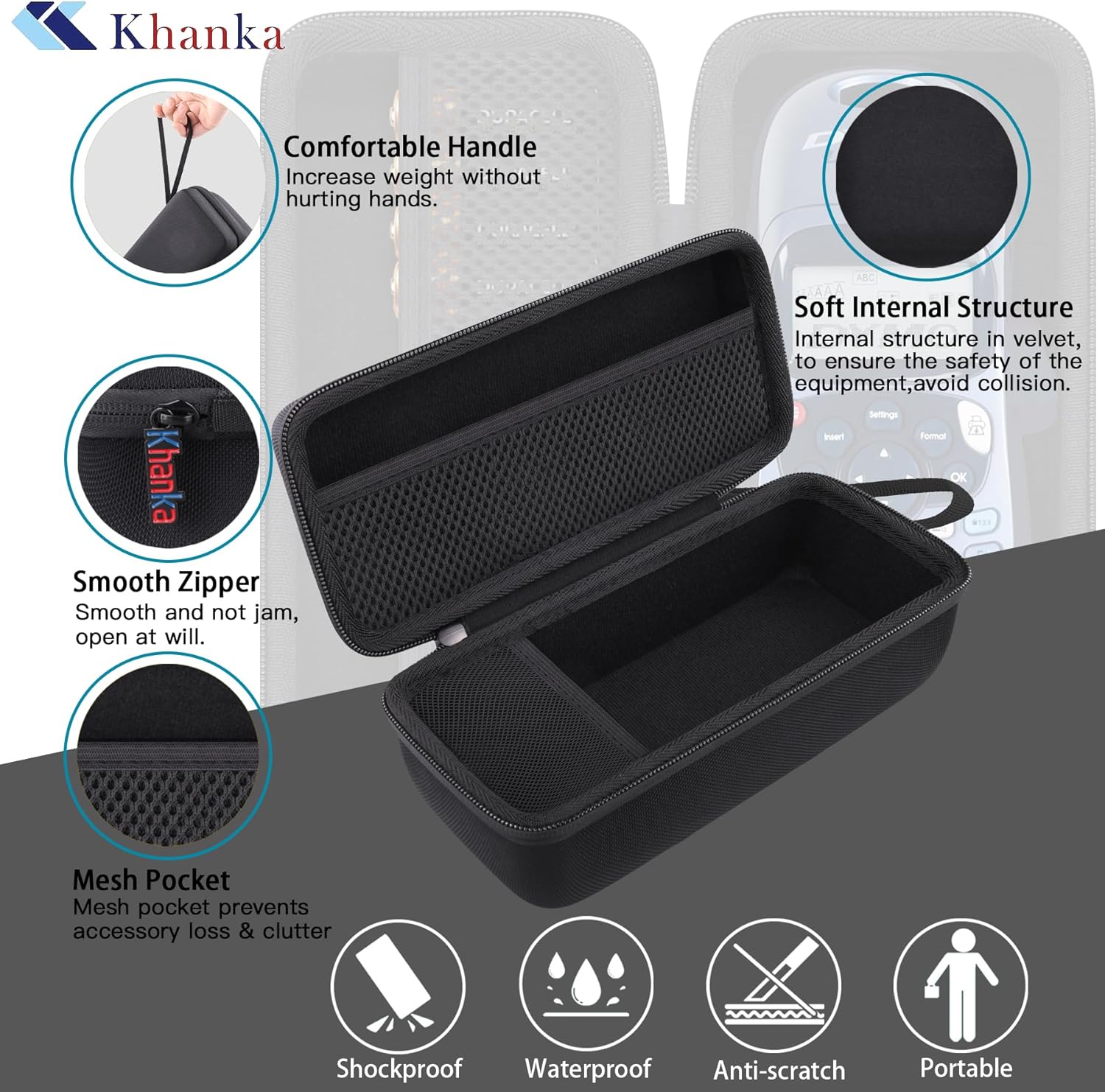 Thumbnail 4 de Khanka Case for DYMO LetraTag LT-100H/LT-100H Plus – Case Only