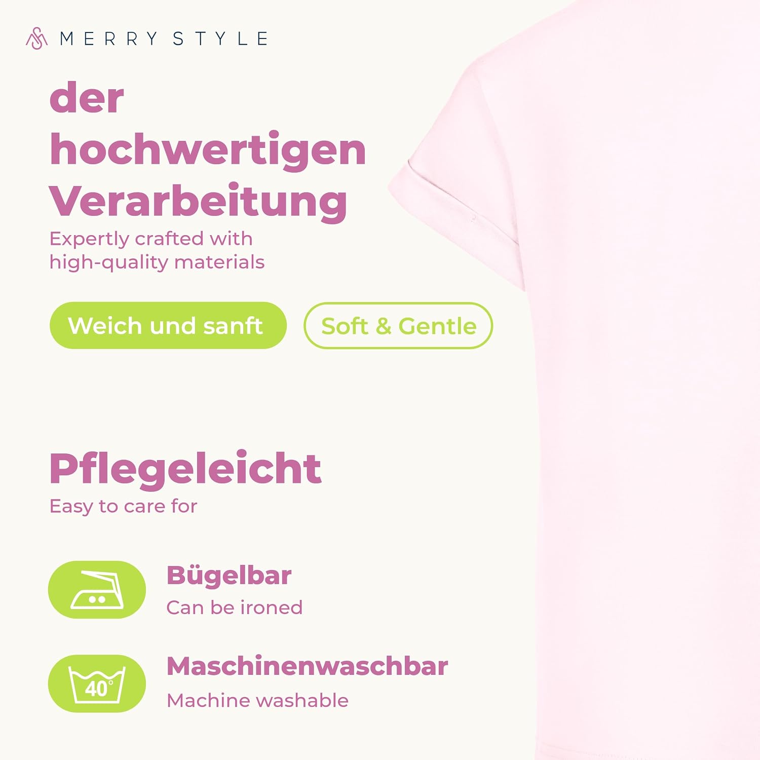 Detalle de Merry Style MS-468 meisjes T-shirt van katoen met ronde hals en korte mouwen