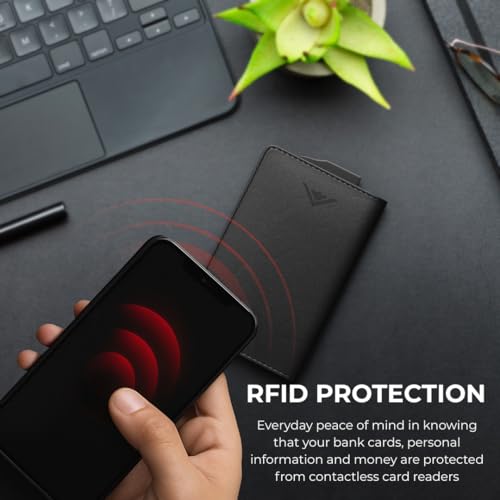 Thumbnail 3 de Stealth Wallet RFID Card Holder Wallet – Slim, Minimalist Aluminium & Leather Pop-Up Card Wallet