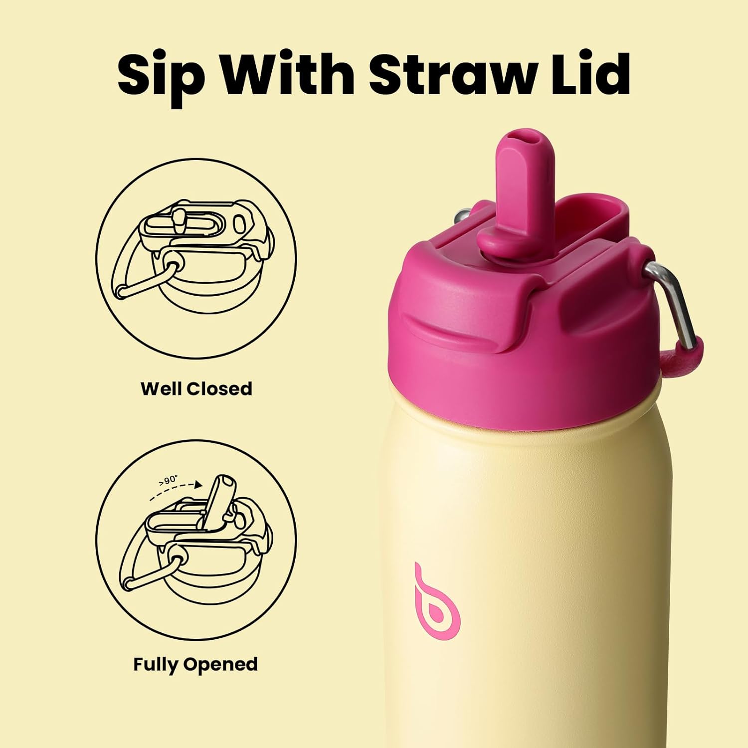 Thumbnail 2 de Bottle Bottle BOTTLE Stainless Steel Kids Water Bottle 16oz insulated with straw