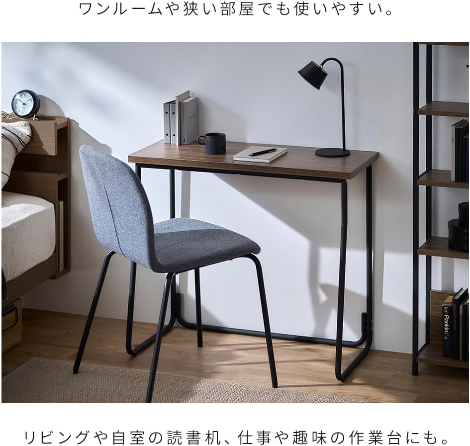 Detalle de アイリスオーヤマ アイアンウッド IWD-790 収納付きデスク 幅79cm・奥行39.1cm