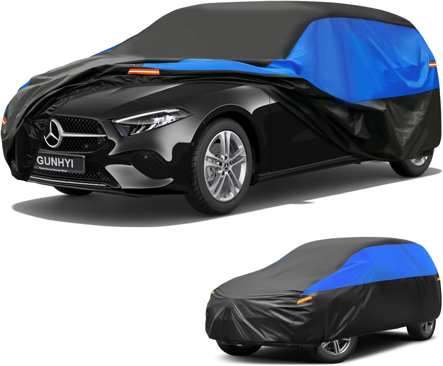 Copriauto Gunhyi Impermeabile e Traspirante per Mercedes-Benz Classe A Hatchback – Nero/Blu