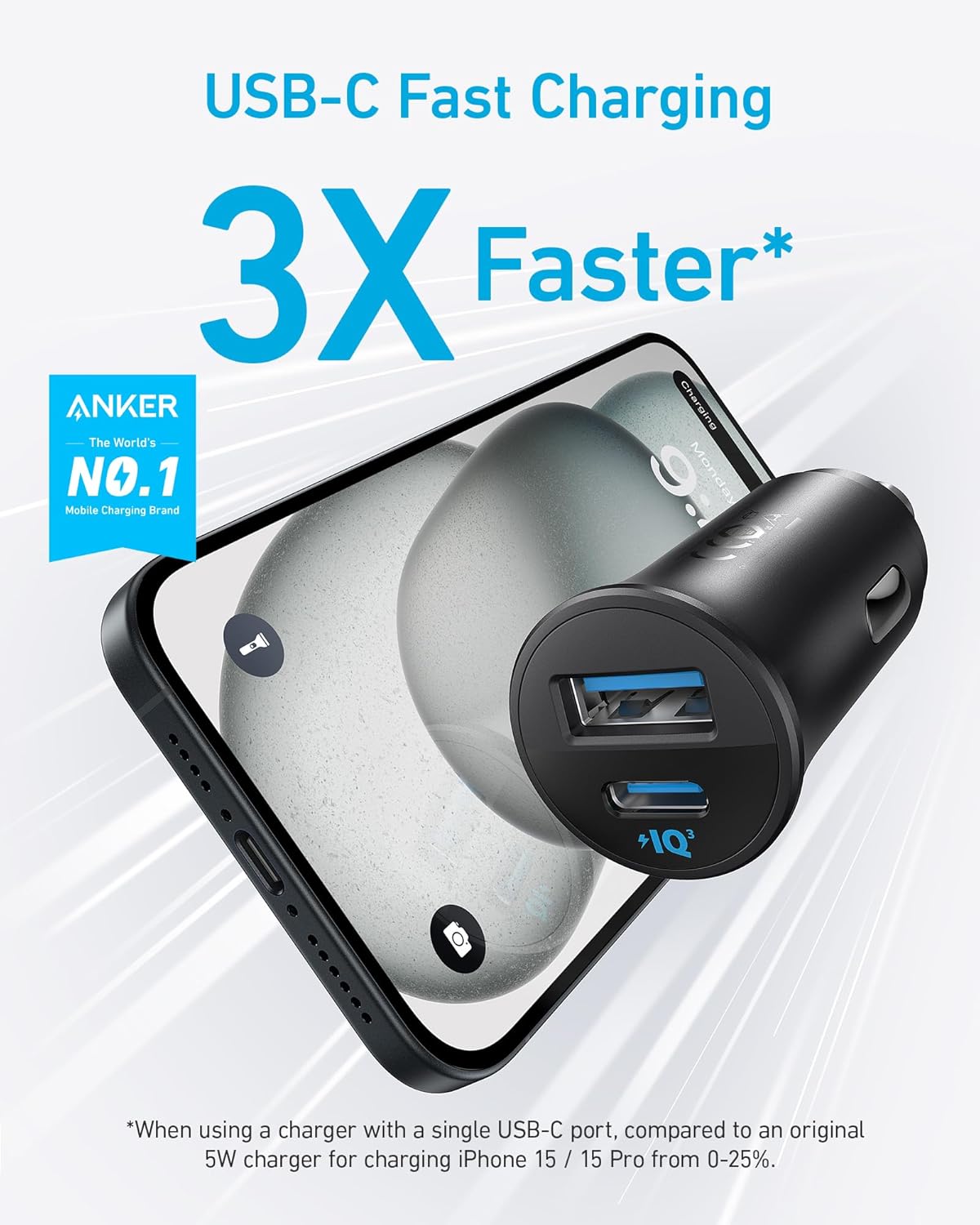 Detalle 2 de Anker Cargador Coche USB C 30W