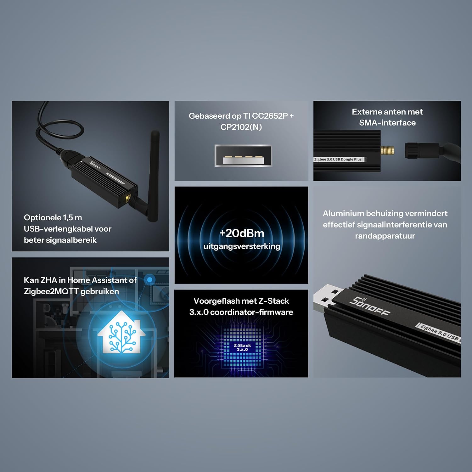 Thumbnail 2 de SONOFF Zigbee 3.0 USB Dongle Plus Zigbee‑Stick