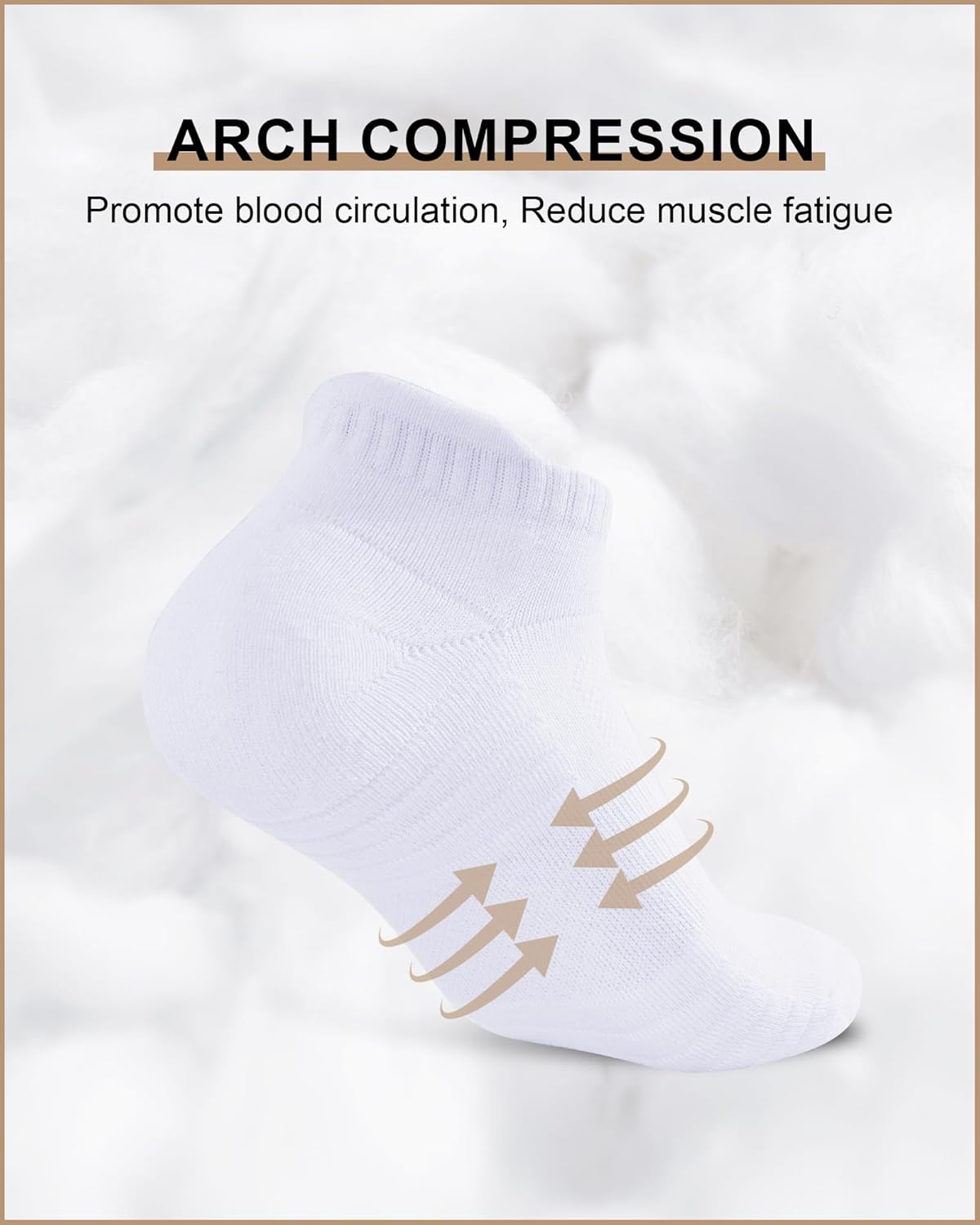 Thumbnail 6 de Niorasen Mens Running Socks (6 Pairs) cushioned ankle trainer socks for men & women