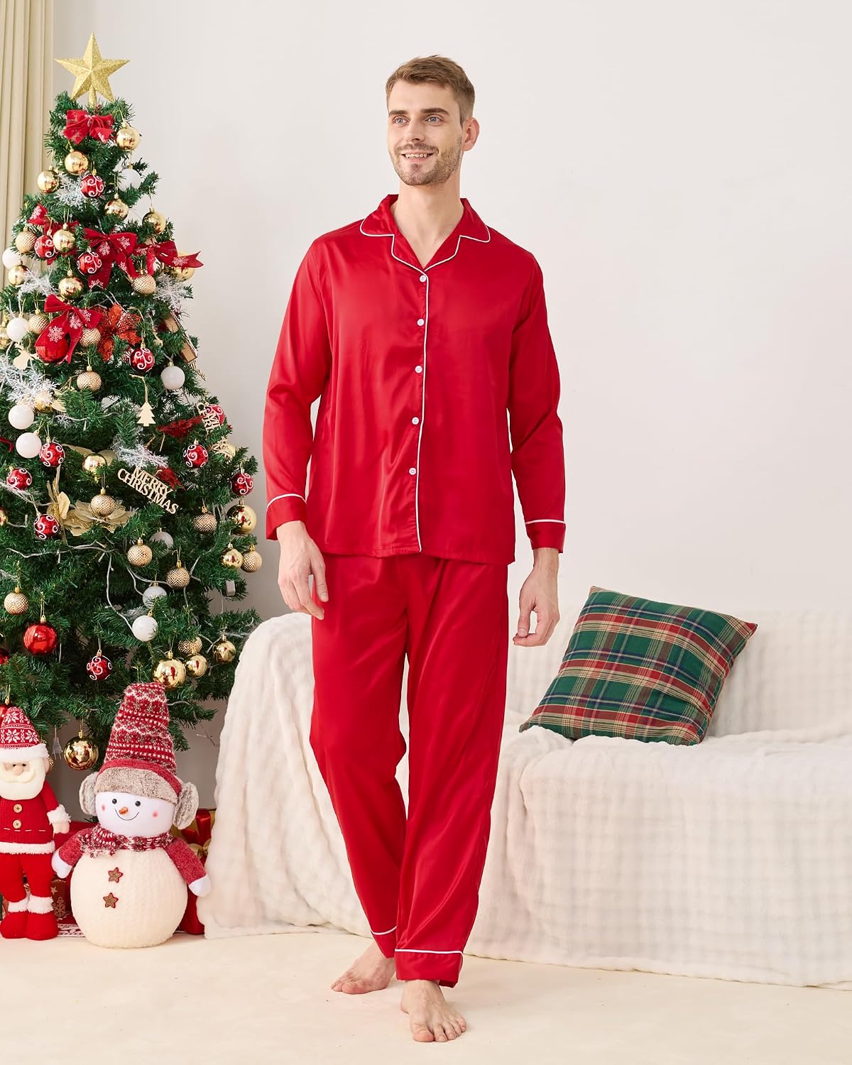 Detalle 2 de LYSTAO Christmas Pajamas in Satin
