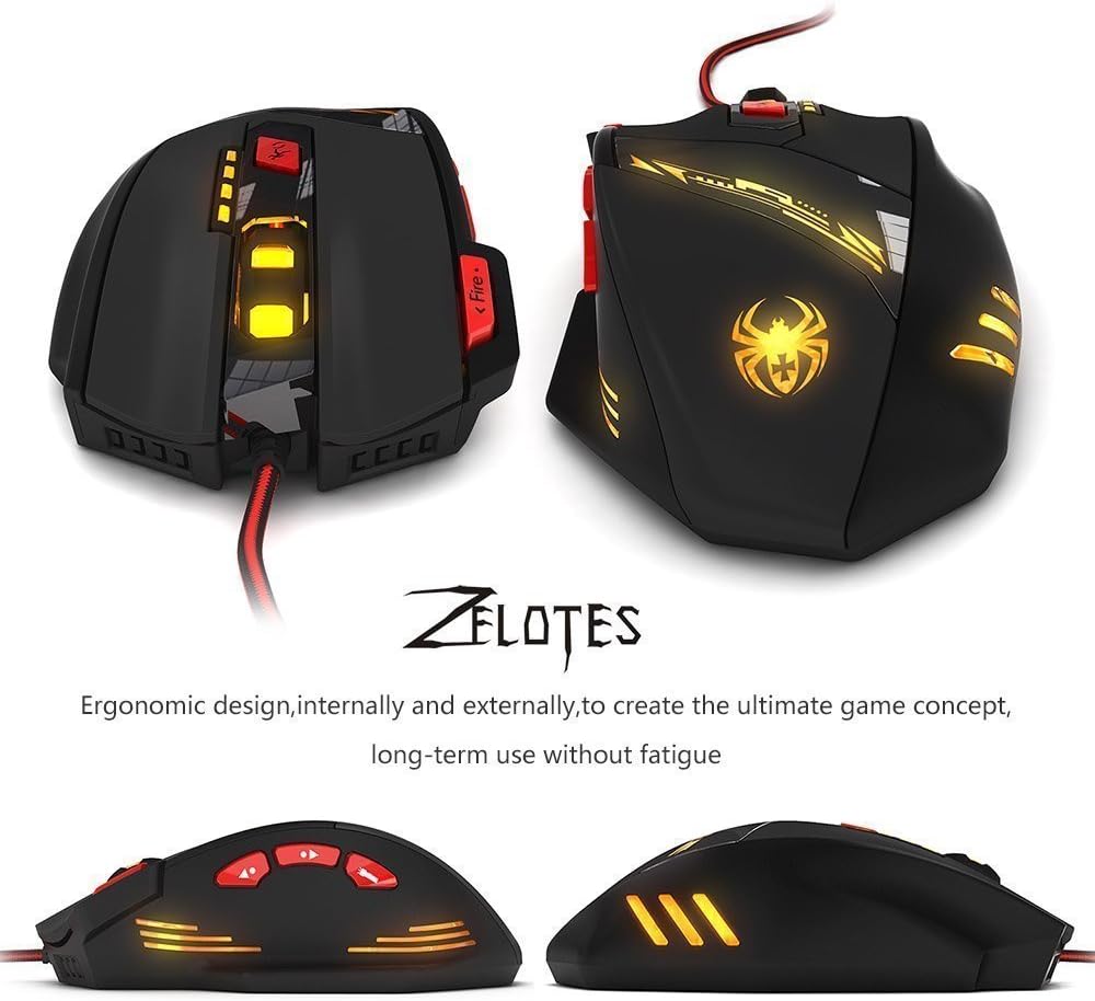 Thumbnail 5 de zelotes Mouse Gaming Cablata 9200 DPI