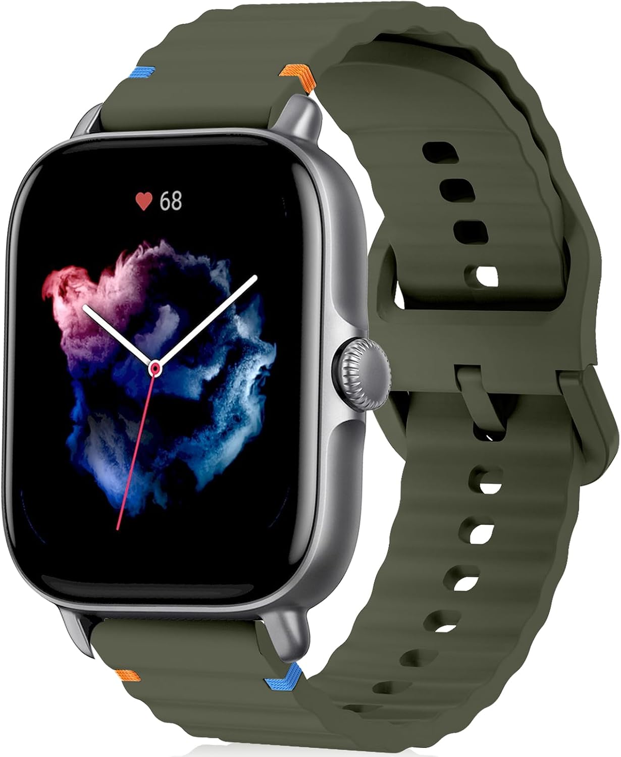 Detalle de RosMank 20mm Silicone Watch Band – compatible with Amazfit T-Rex 3 Pro and a wide range of 20mm watches