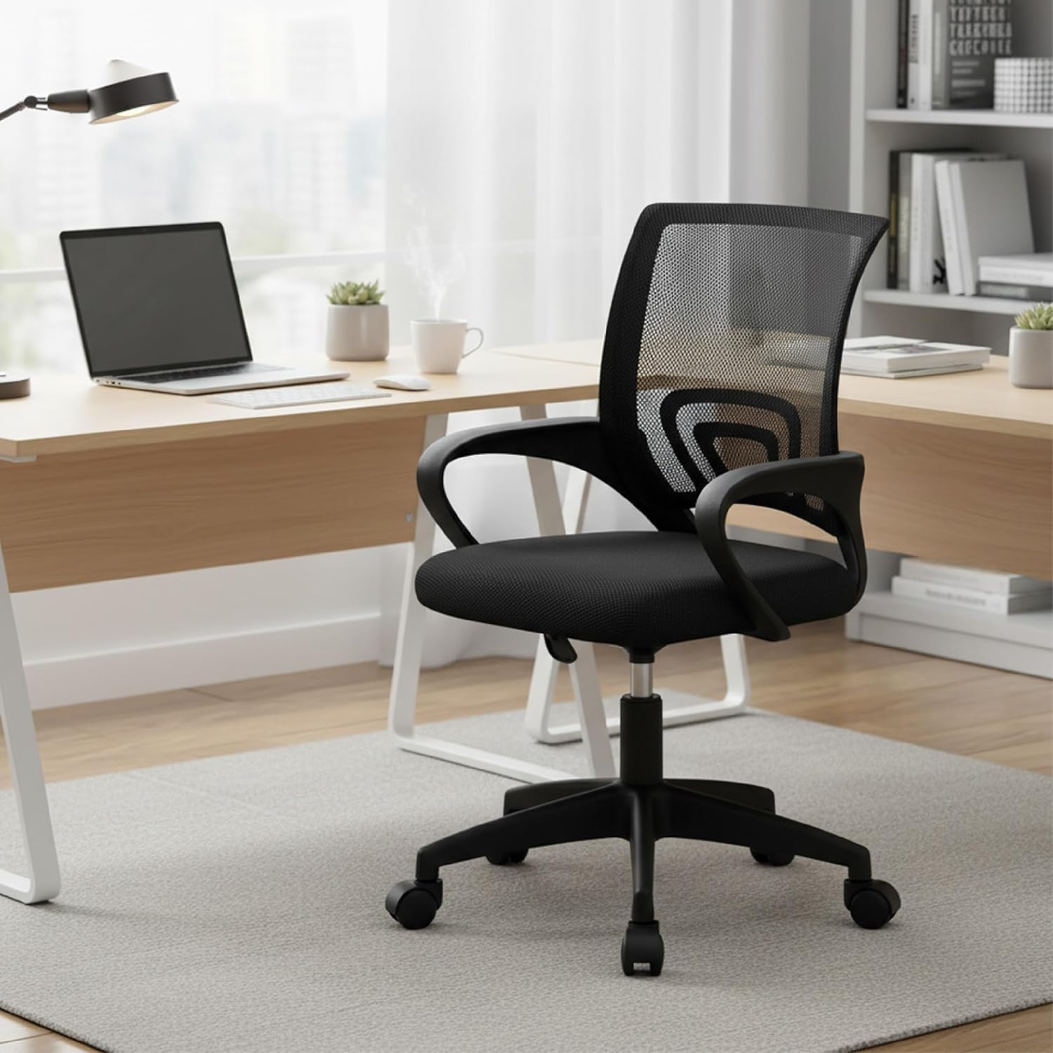 Thumbnail 6 de Baroni Home Sedia da Ufficio Ergonomica con Supporto Lombare, Schienale Traspirante e Braccioli Reclinabili