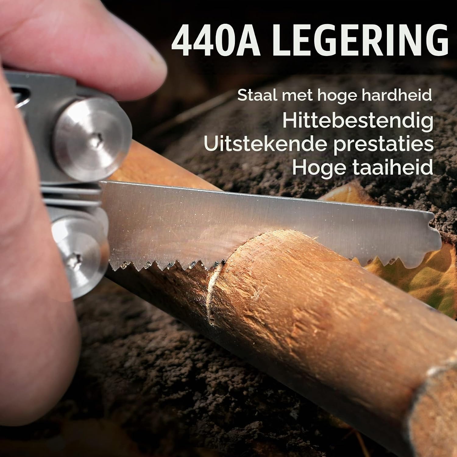 Detalle 2 de MIAOKE 23 In 1 Multi-Tool multitool van 440A-roestvrij staal met 11 bits