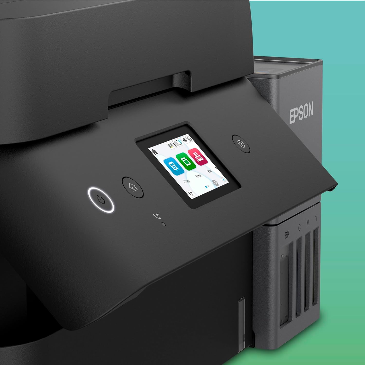 Detalle de Epson EcoTank ET-4955 – A4-Multifunktionsdrucker mit Wi‑Fi, AirPrint und Tintentank bis zu 3 Jahren