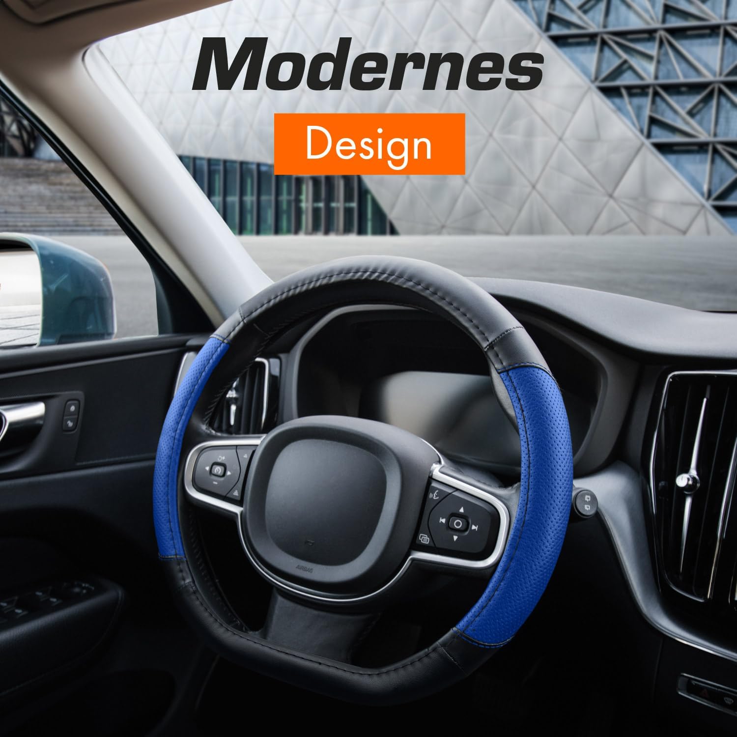 Detalle 2 de Upgrade4cars D-Form Lenkradbezug Blau