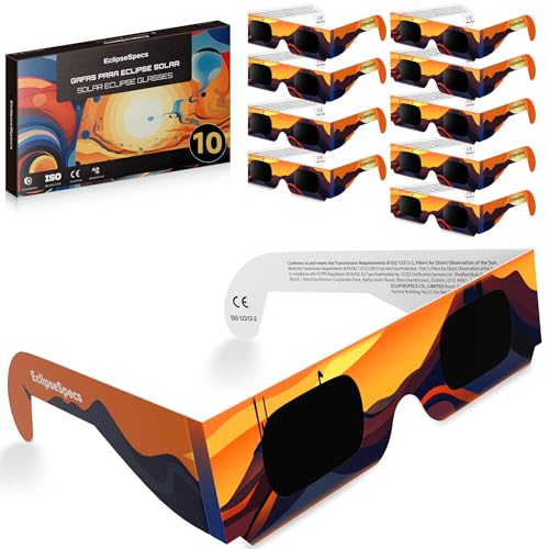 Detalle de EclipseSpecs – Gafas de eclipse solar homologadas CE EN ISO 12312-2, Clase II