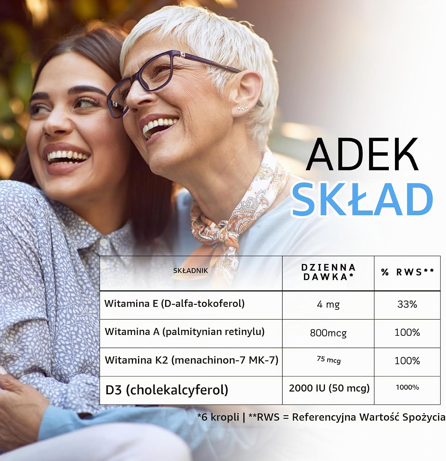 Detalle de 3rd Element Nutrition Witaminy ADEK w kroplach, wegańskie, 10 ml