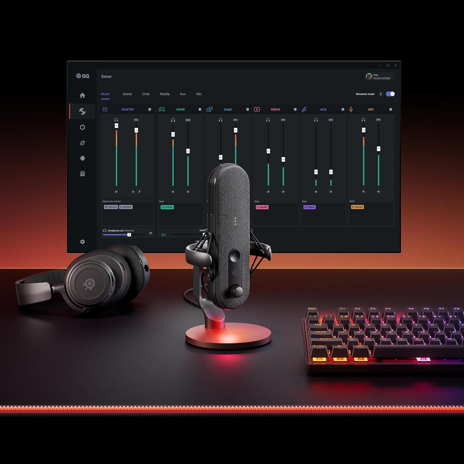 Thumbnail 1 de SteelSeries Alias Microfono USB PC