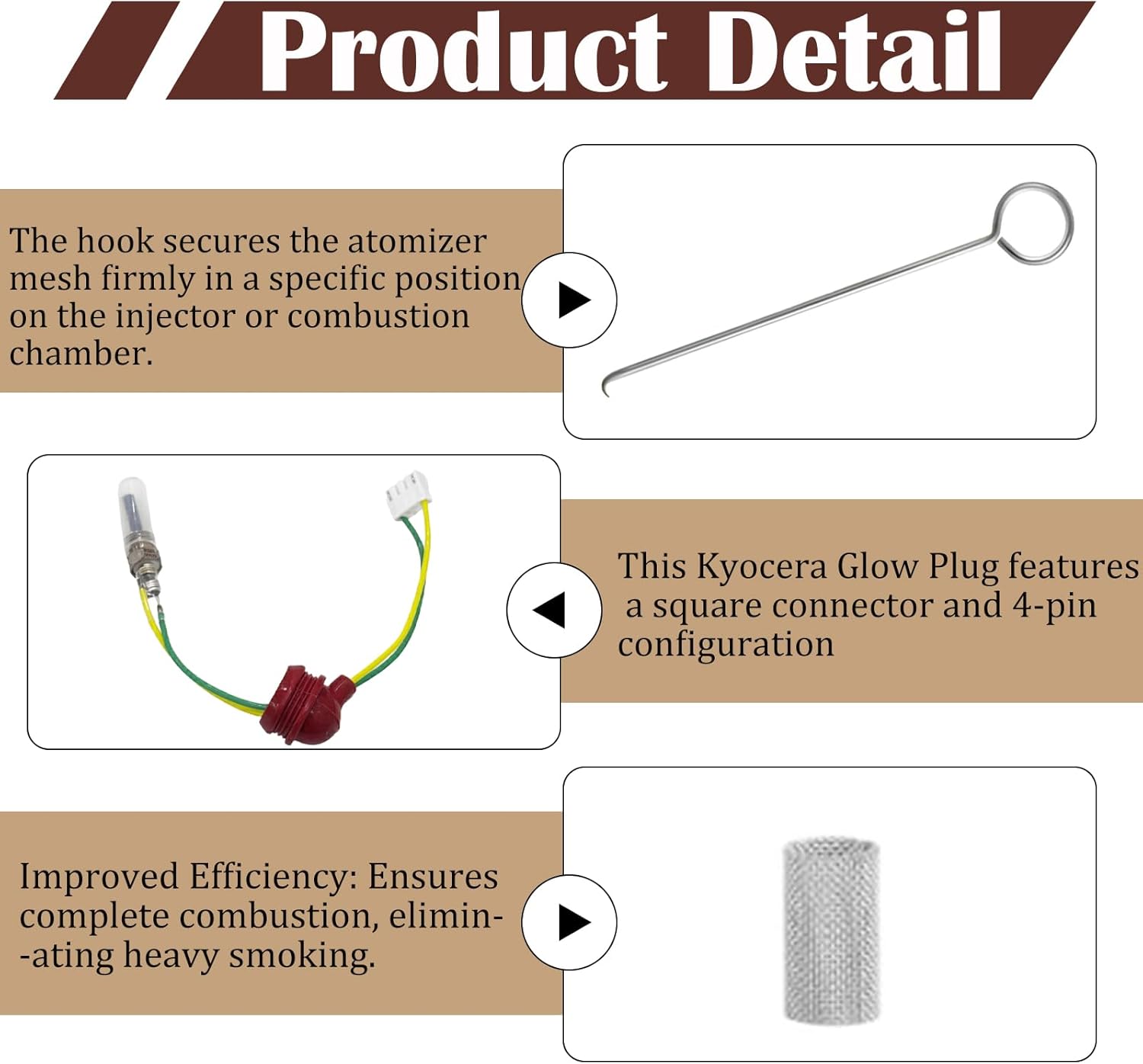 Thumbnail 3 de 9PCS Diesel Heater Glow Plug Repair Kit with Removal Tool for 12V 2KW–8KW Heaters