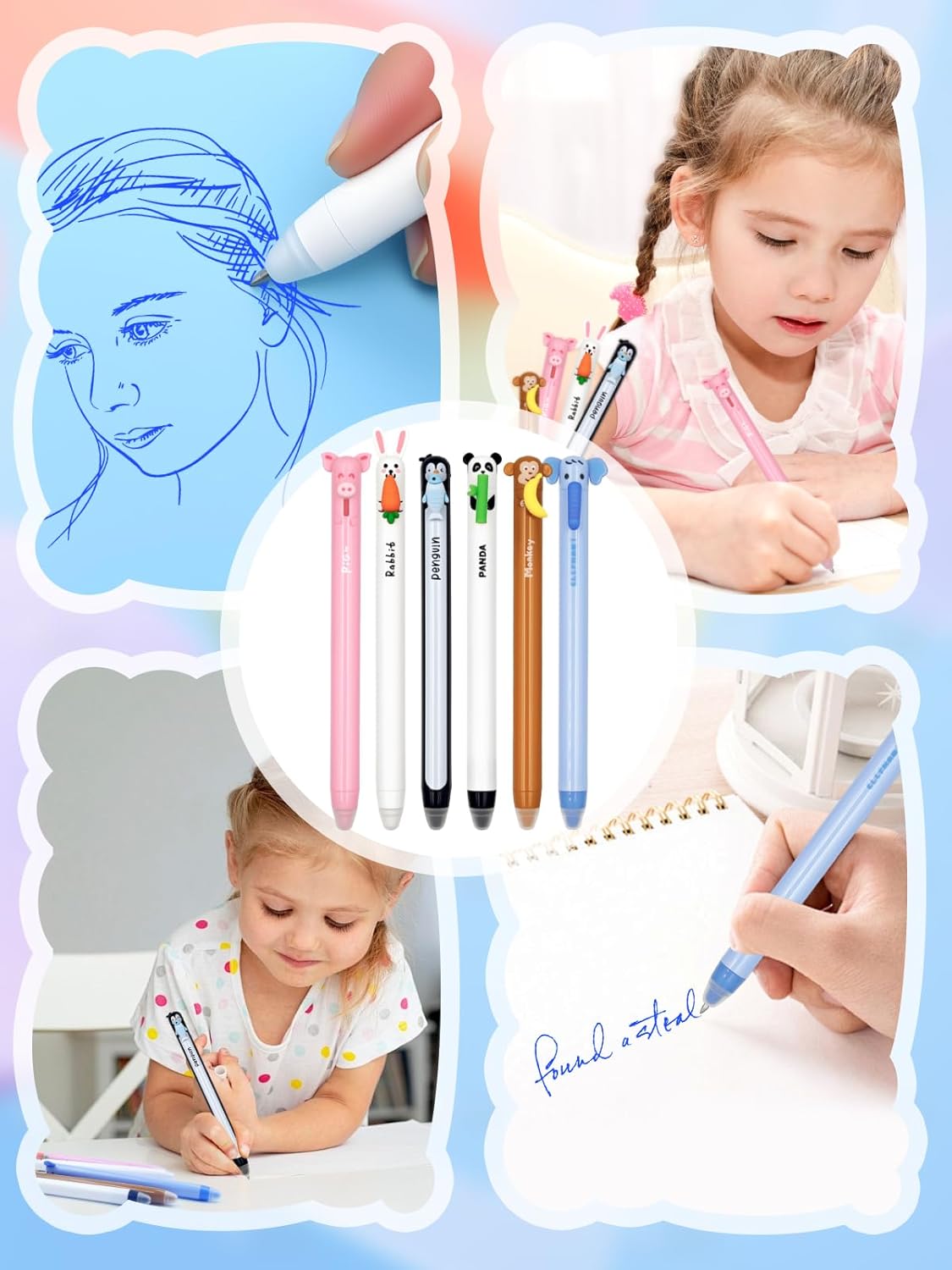 Thumbnail 5 de Stylos gel effaçables 0,7 mm lot de 6 🖊️