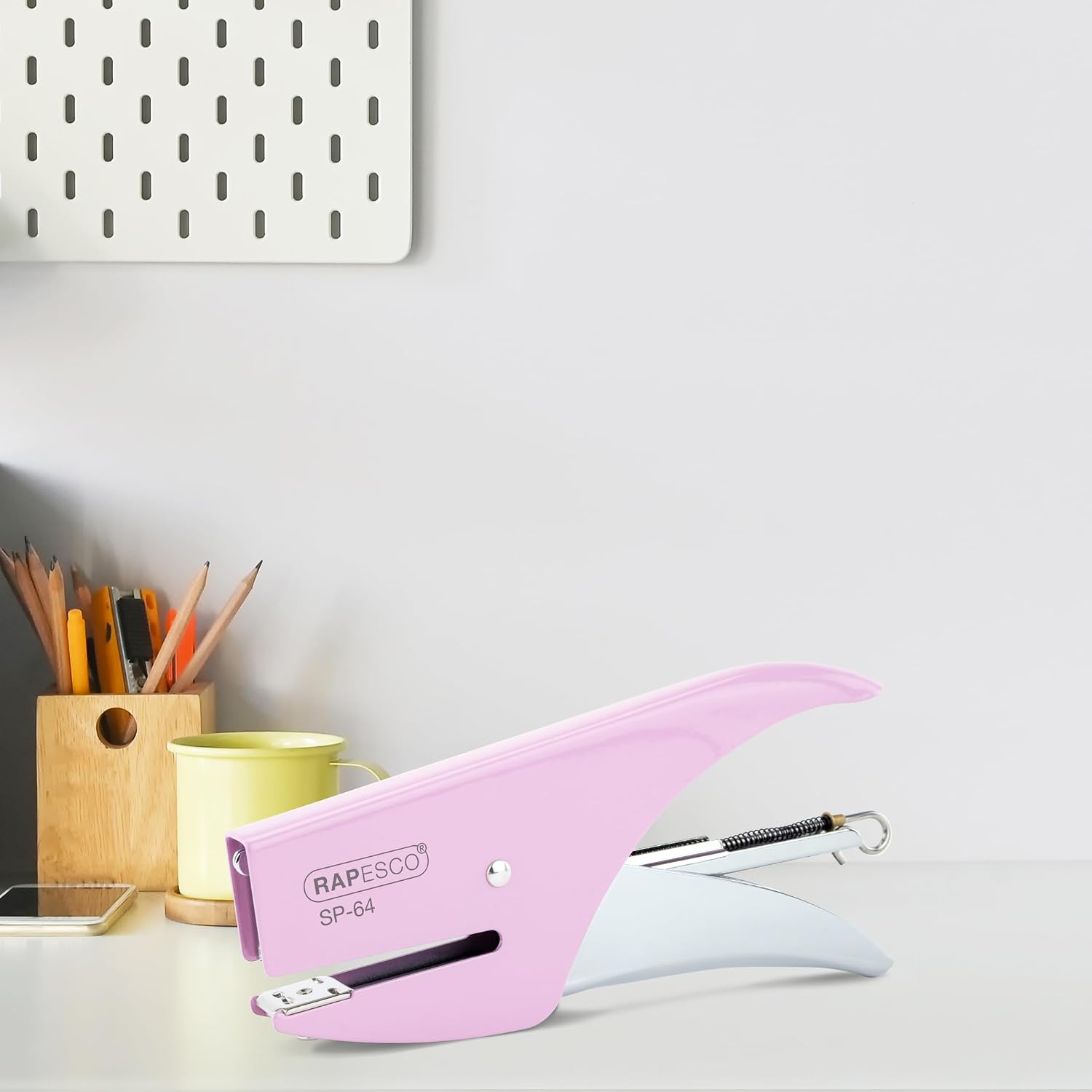 Detalle de Rapesco 1377 SP-64 Cucitrice a pinza 12 fogli rosa