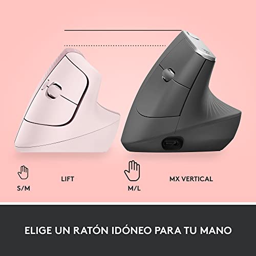 Thumbnail 10 de Logitech Lift Ratón ergonómico inalámbrico 4 botones