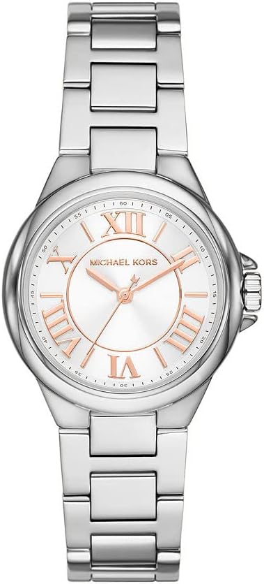 Thumbnail 6 de Michael Kors Camille pour Femme — Montre chronographe 33 mm en acier inoxydable, bracelet Or Rose