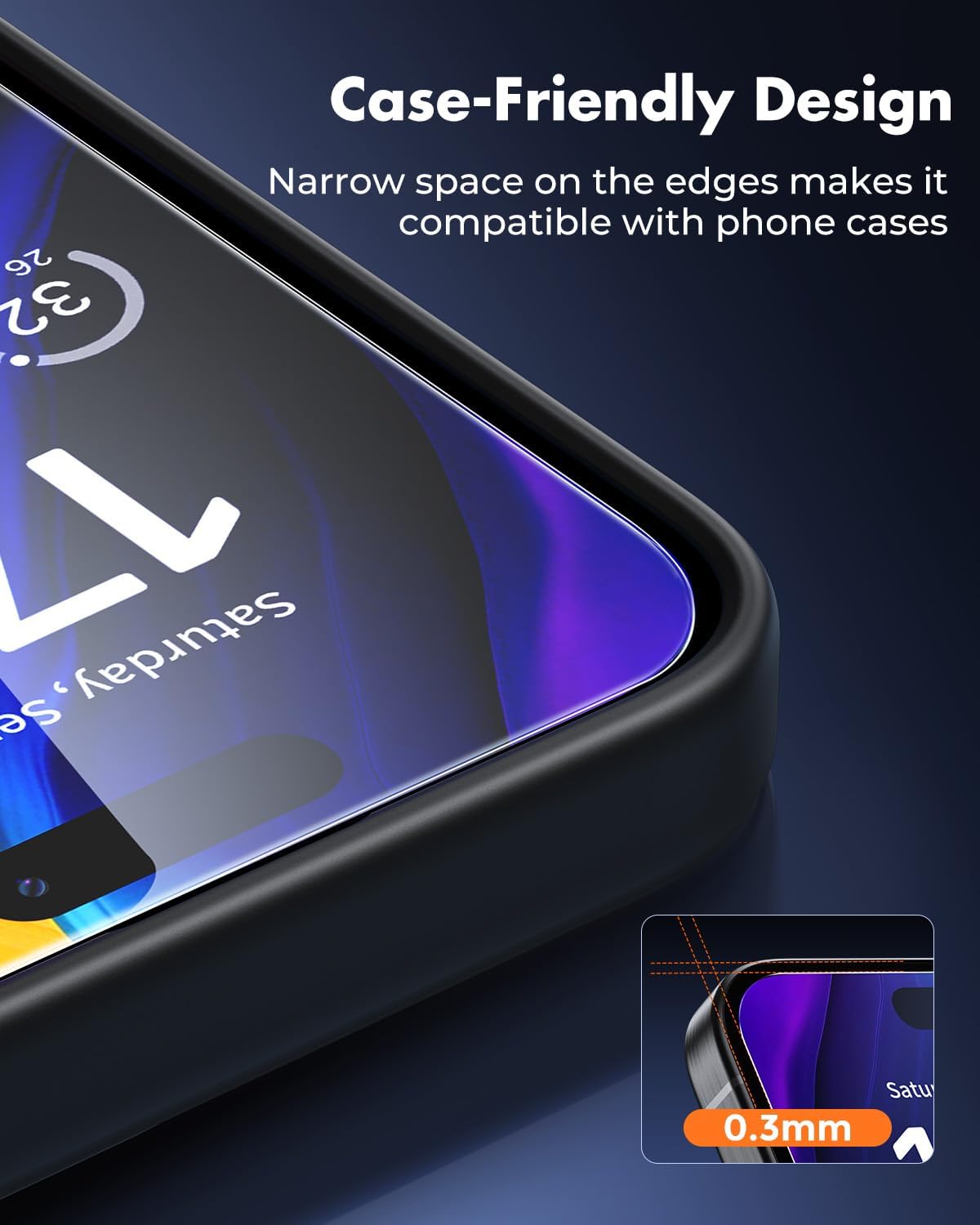 Thumbnail 6 de UNBREAKcable 2-Pack Tempered Glass Screen Protectors for iPhone 15 Pro (9H, HD clarity, easy-install frame)