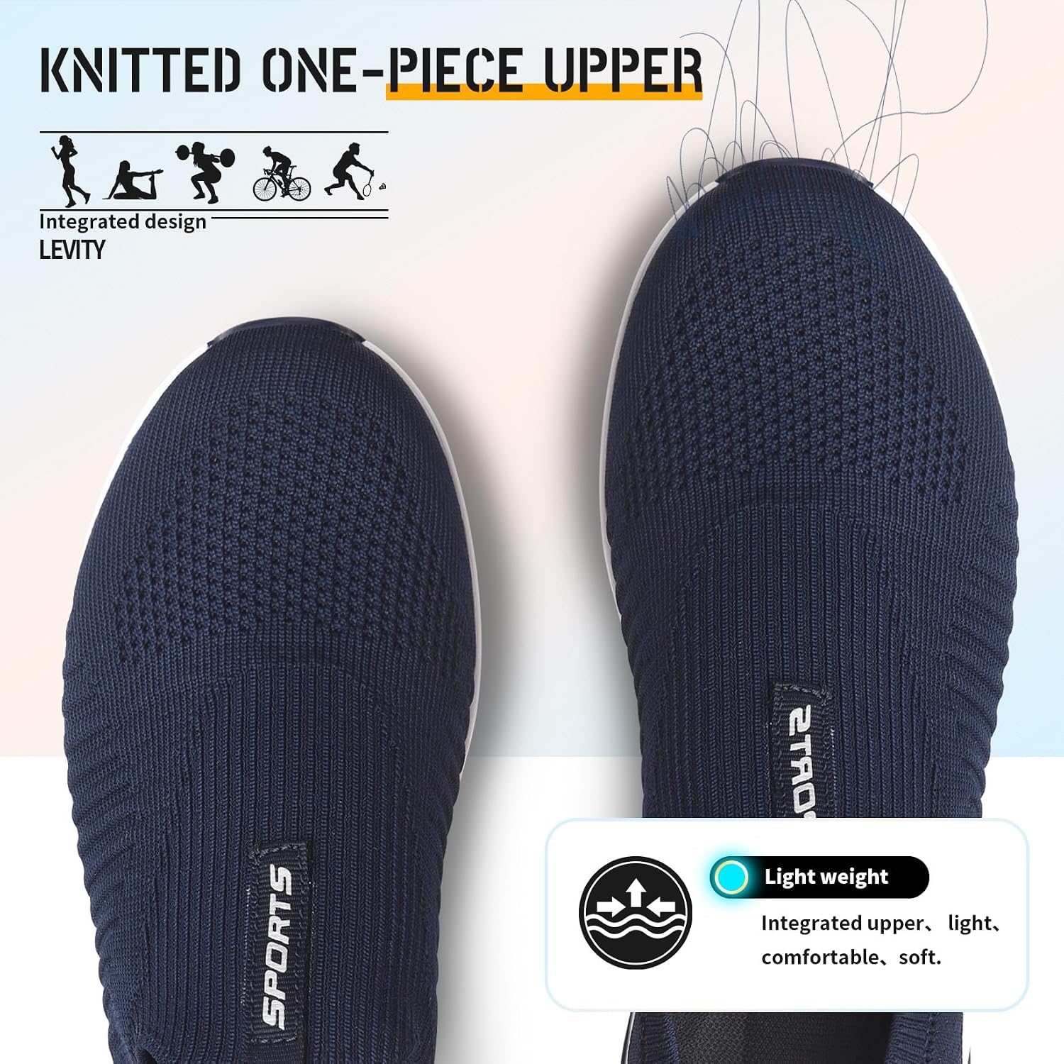 Thumbnail 6 de Femme Basket mode respirantes slip-on en maille pour sneakers sport (sans lacets)