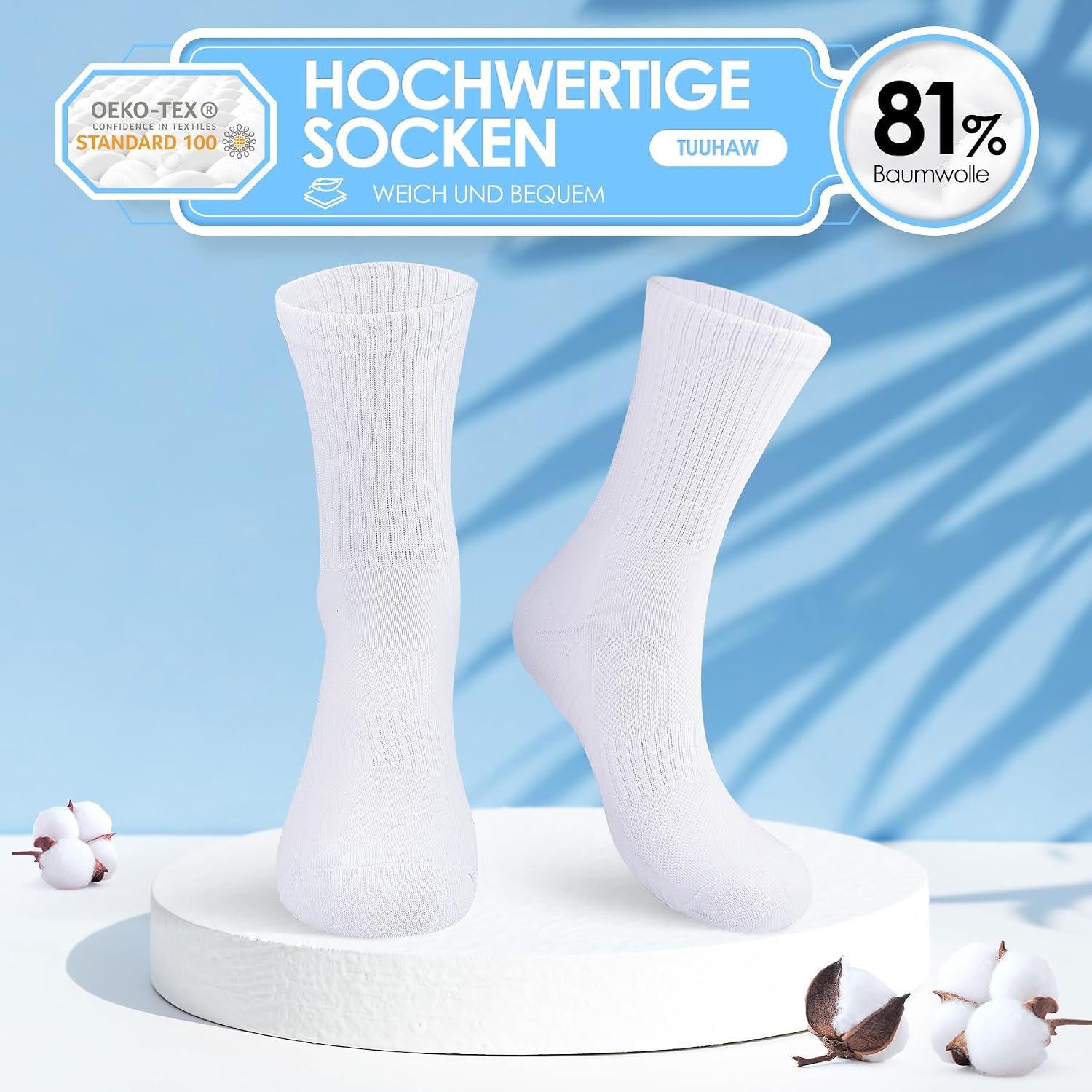 Thumbnail 2 de TUUHAW Tennissocken 12 Paar, 35-50