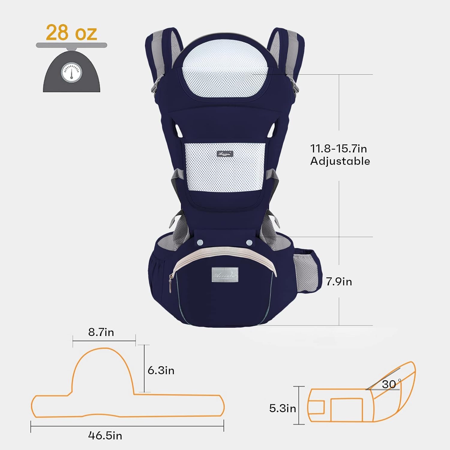 Thumbnail 6 de Ocanoiy Baby Carrier Newborn to Toddler 6‑in‑1 👶