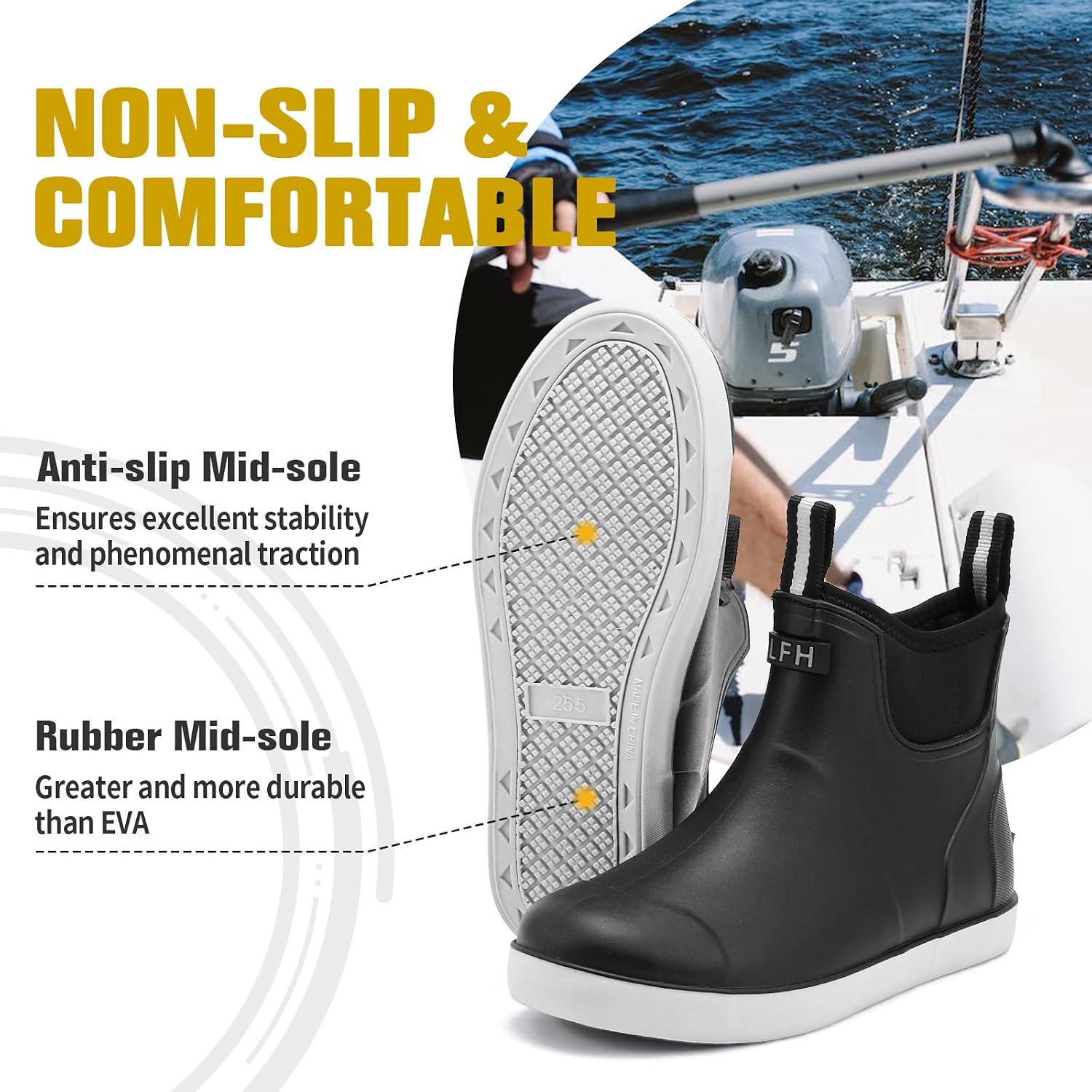Detalle de CKWLXQY Men's Deck Boots Waterproof Ankle Boots
