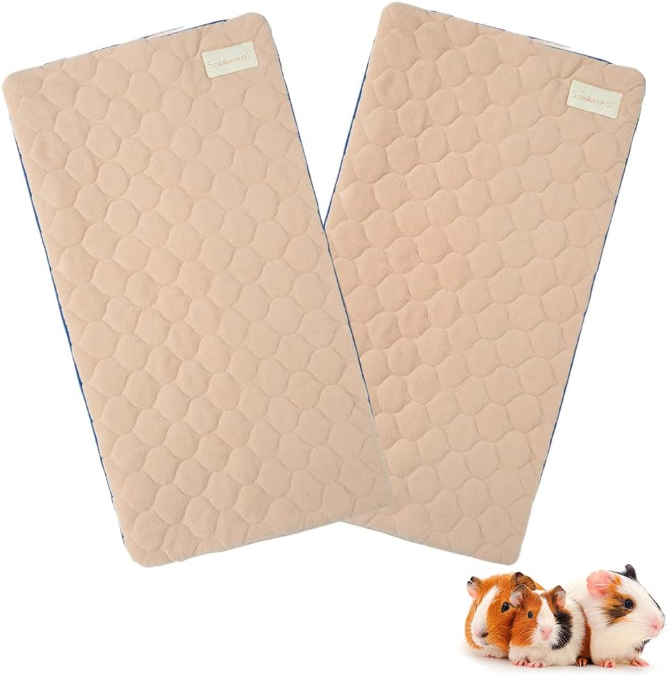 Scenereal Guinea Pig Cage Liner – Fleece Liner 2 Pack