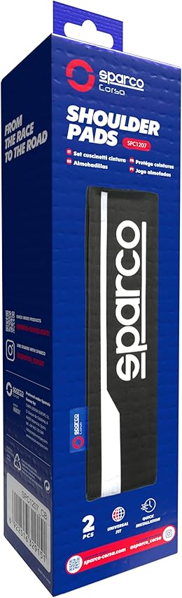 Thumbnail 5 de Sparco juego 2 almohadillas cinturón negra para bebé, 2 unidades