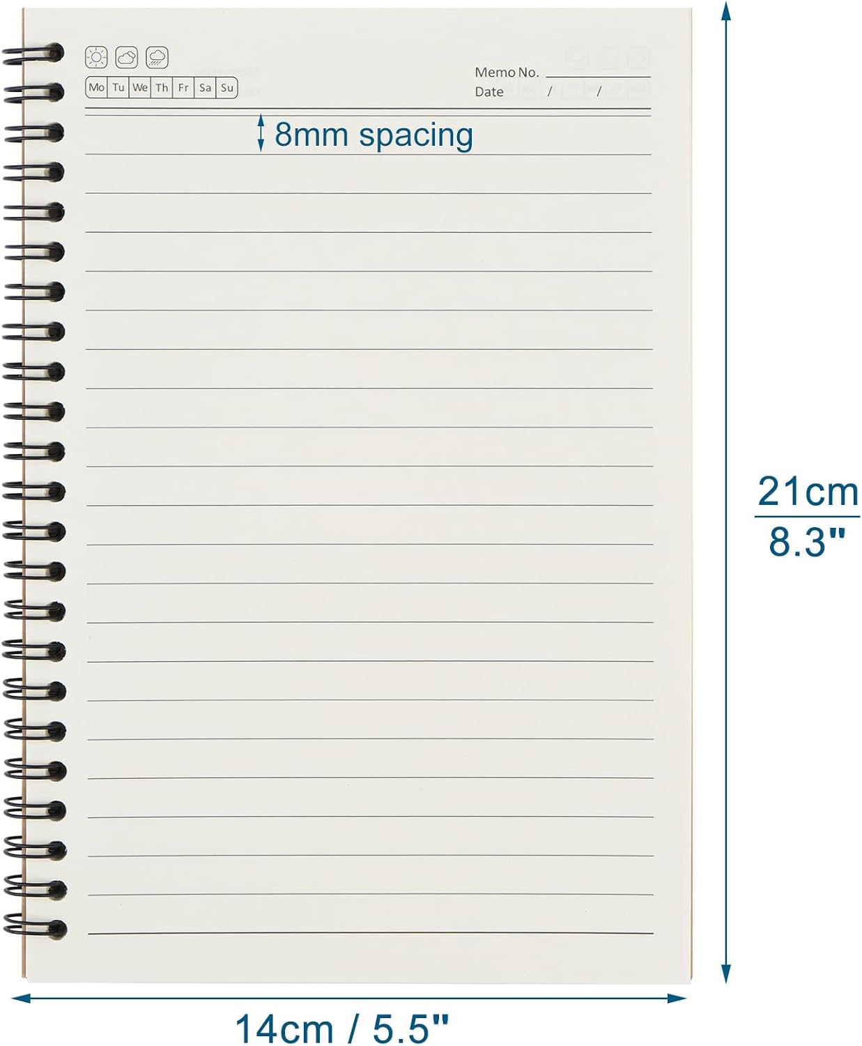 Thumbnail 1 de ZCZN A5 Lined Notebook 12-Pack (Spiral Notebooks) for School, Study & Office Notes