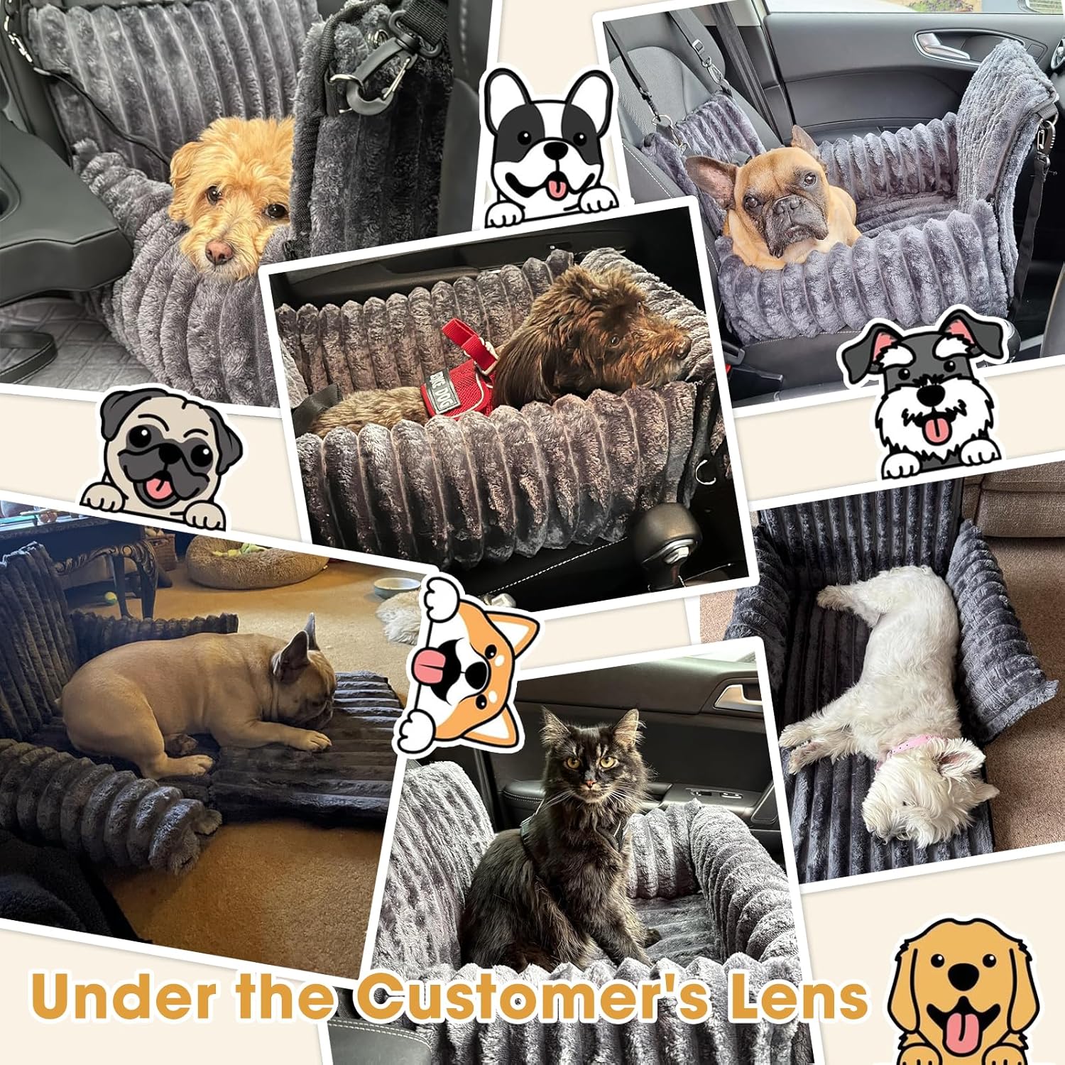 Thumbnail 6 de MIXJOY Dog Car Seat 20 cm booster for small dogs