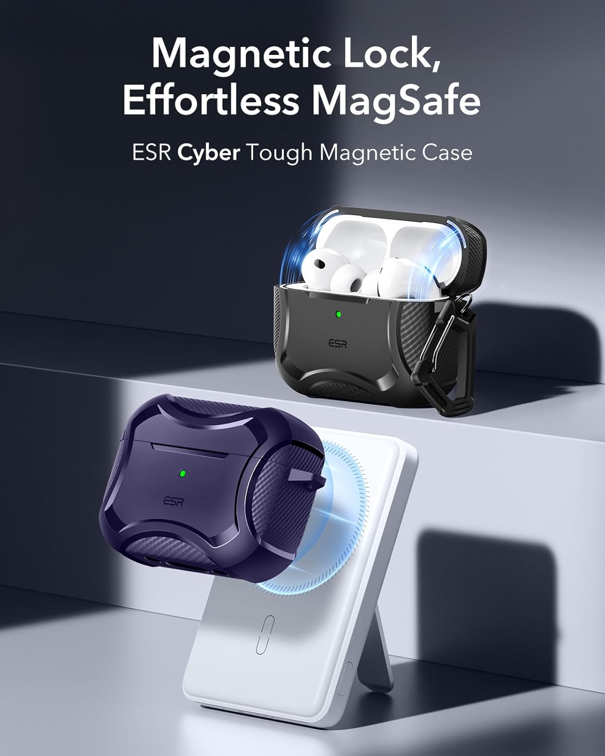 Thumbnail 2 de ESR for AirPods Pro 3 Case (2025) – Purple, MagSafe Ready with Magnetic Lid