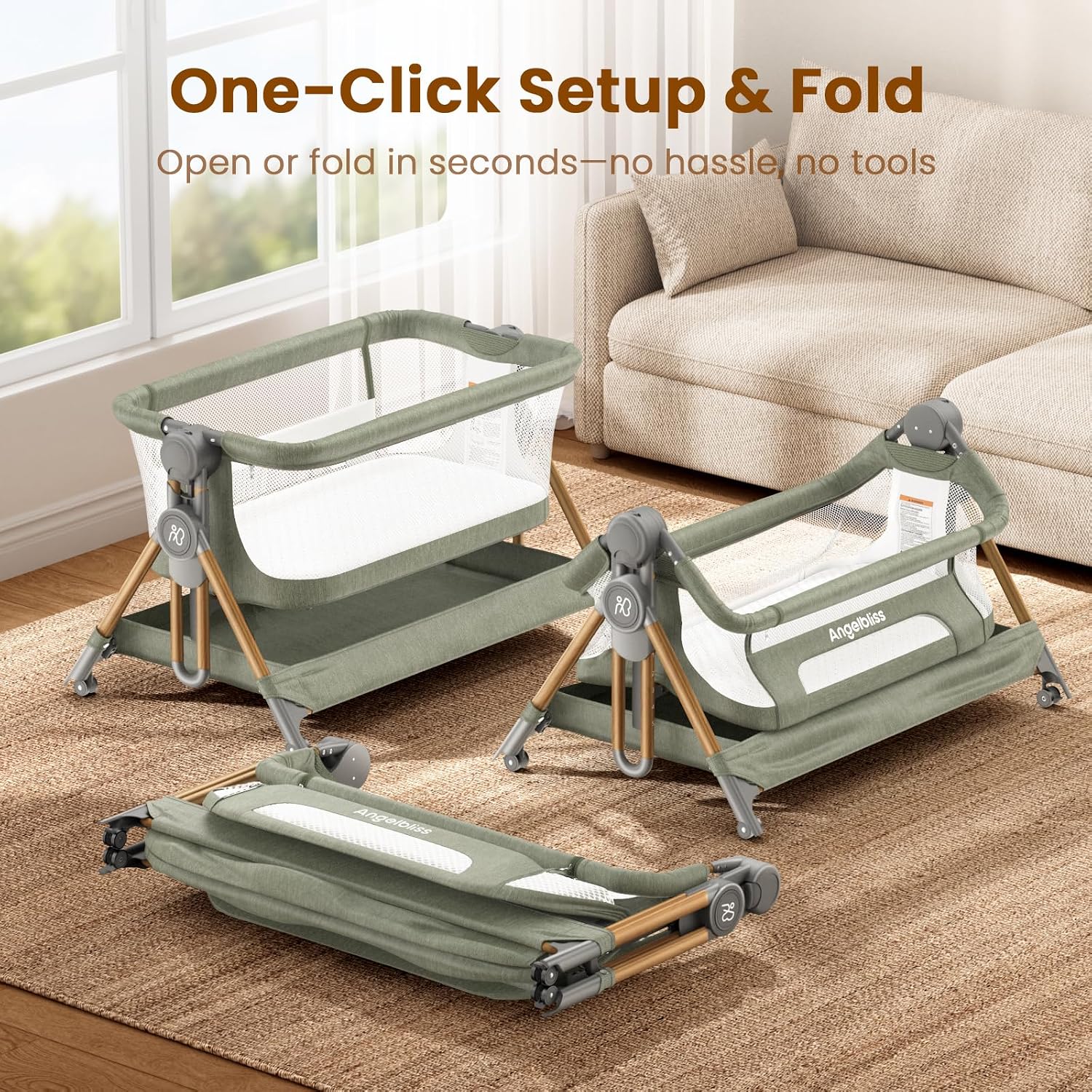 Detalle de ANGELBLISS Baby Bassinet 3-in-1