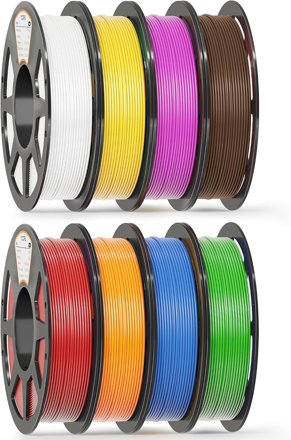 Detalle de PLA+ 3D Printing Filament Bundle, 8 x 250g Spools