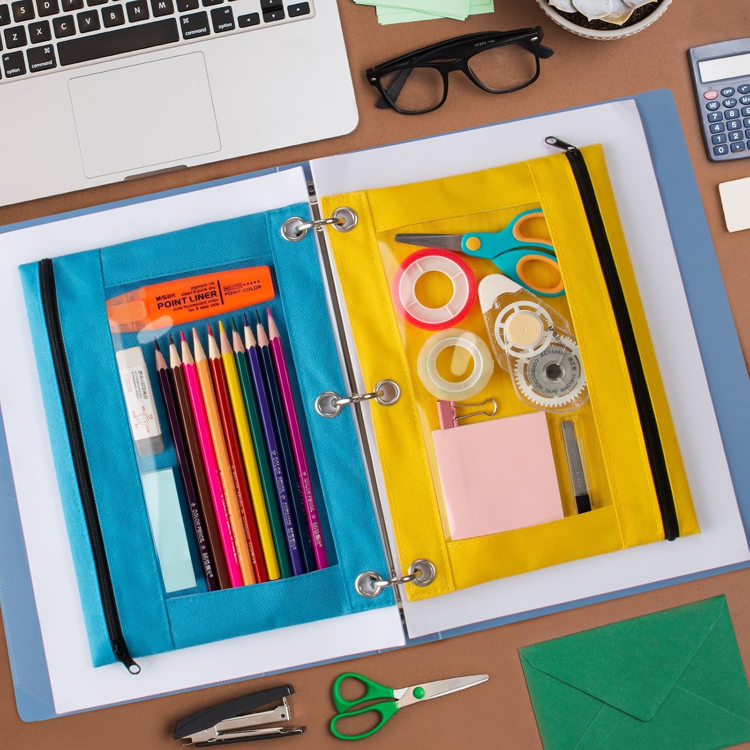 Detalle 2 de 3-Ring Binder Pencil Pouches, 96-Pack