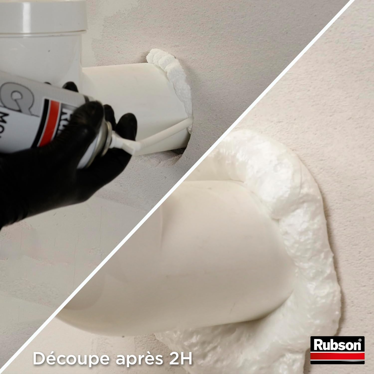 Thumbnail 3 de Rubson Mousse Expansive White Teq – Mousse d'isolation thermique et phonique multi-matériaux, 500 ml