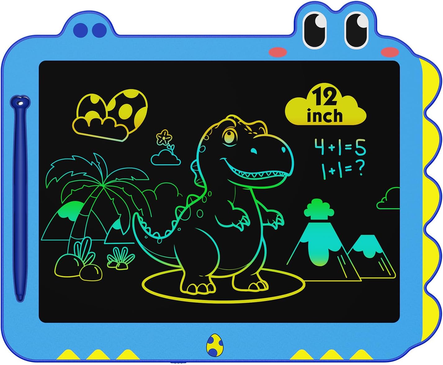 Detalle de ORSEN LCD Schreibtafel Dinosaurier Blau – 12 Zoll, ab 3 Jahren