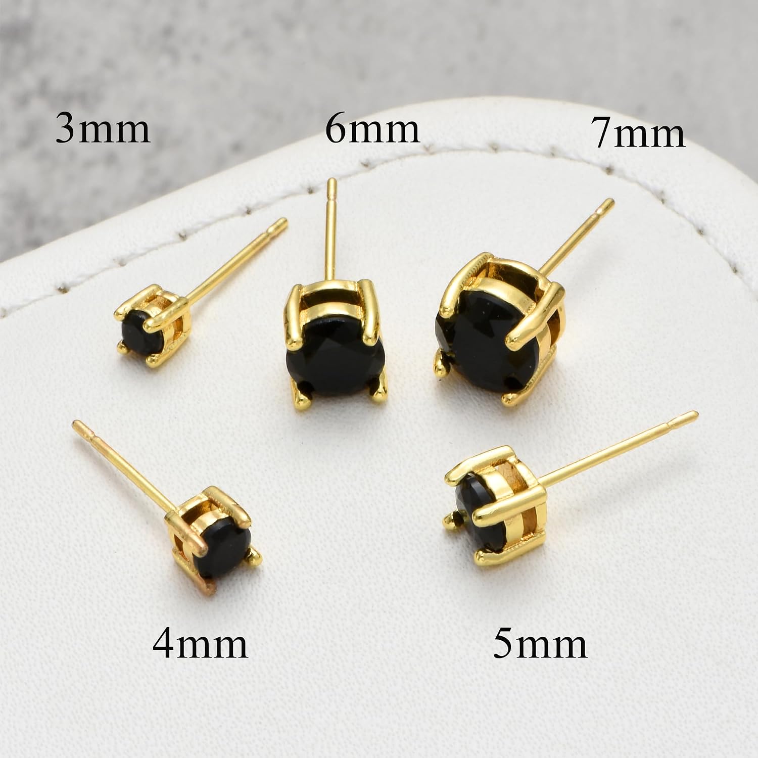 Thumbnail 6 de Gold-Plated CZ Stud Earrings, 5-Pair Set