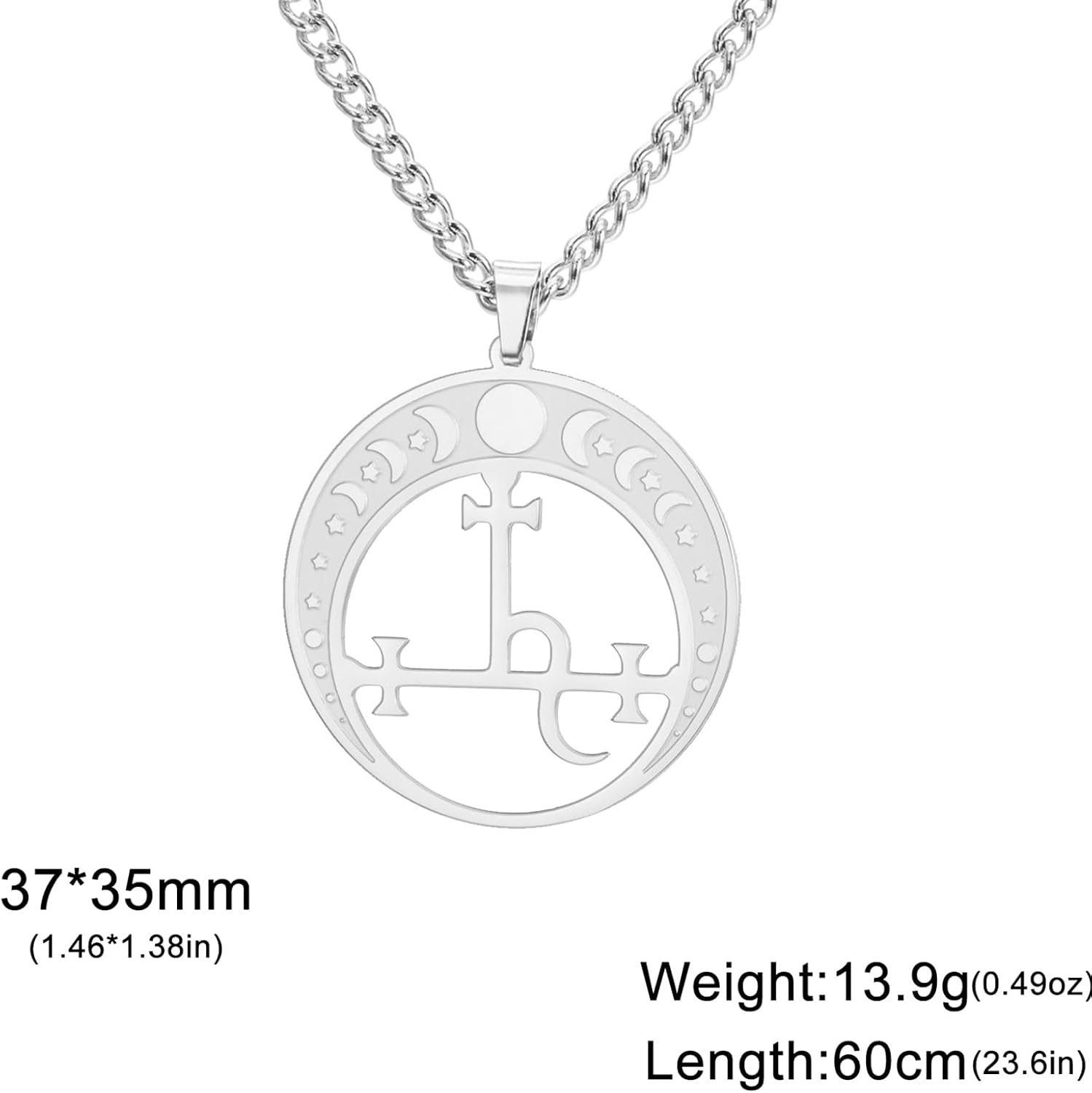 Thumbnail 5 de Lilith Necklace by EUEAVAN – Sigil of Lilith Moon Phase Pendant