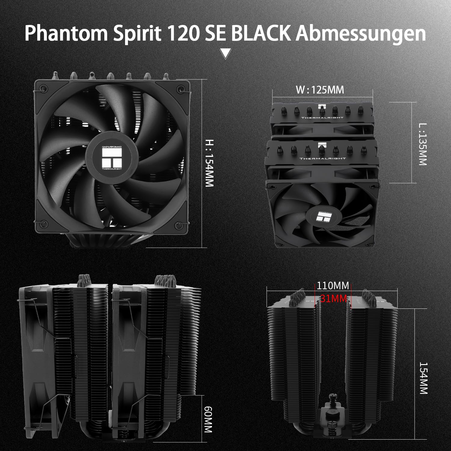 Thumbnail 5 de Thermalright Phantom Spirit 120 SE BLACK 154 mm